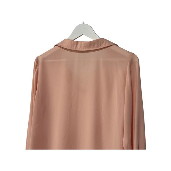 SINGLE THREAD TOP WOMEN'S SIZE SMALL LACE TRIM V NECK POPOVER BLOUSE PINK NEW - Picture 9 of 14